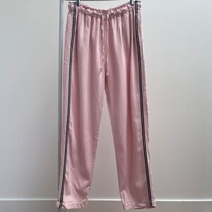 Xirena Rex pants M pink wave cotton drawstring side stripe cropped pant USA